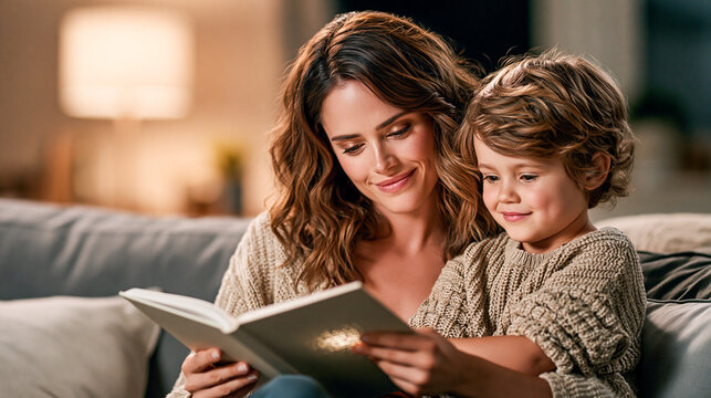 Mother With Visual Impairment Reading Braille