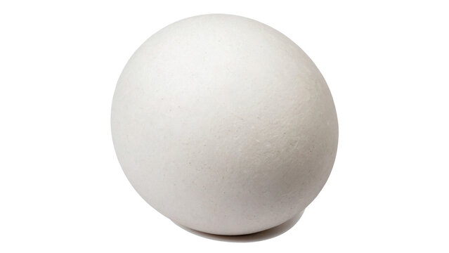 Perfect whole clean white raw chicken egg with smooth shell isolated on transparent background cut out