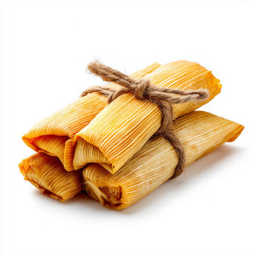 Traditional Mexican Tamales Stack Top View