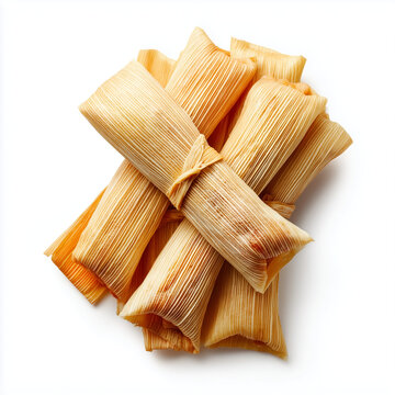 Mexican Tamales Wrapped in Corn Husk Pair