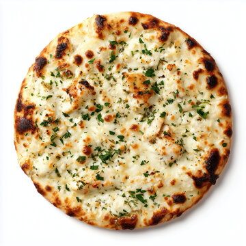 Baked Herb Cheese Focaccia Flatbread Top View
