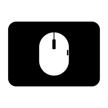Minimalist Professional Computer Mouse Pad and Optical Mouse Icon