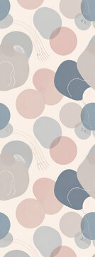 Seamless Minimalist Abstract Pattern in Soft Morandi Colors