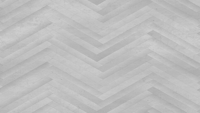 Light gray flooring surface featuring a distinct chevron or herringbone parquet pattern, with clean geometric plank arrangement and subtle wood grain texture.  