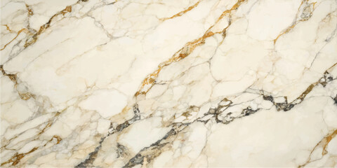Fototapeta premium Cream marble stone texture surface with gold brown and gray veining background for design projects