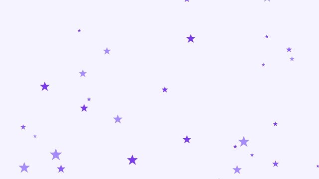 Animated Purple Stars Floating on a Soft Lavender Background.