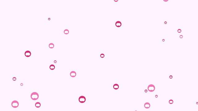 Abstract Pink Background with Floating Bubbles and Soft Light Effects.