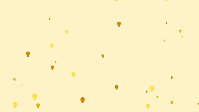 Abstract Motion Background with Floating Golden Particles and Light Flares.