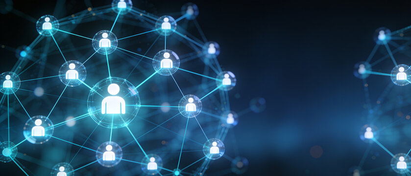 Global social network background for business communication and digital collaboration