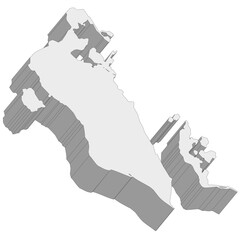 3D map dimension - continent Asia country Bahrain © badrpost