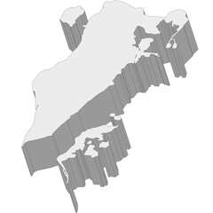 3D map dimension - continent Asia country Bahrain © badrpost