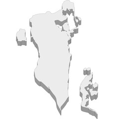 3D map dimension - continent Asia country Bahrain © badrpost