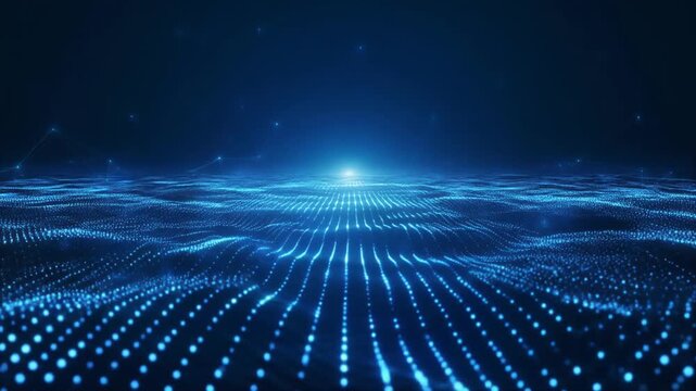 3D digital neuron glowing with electrical impulses representing artificial intelligence and neural network technology