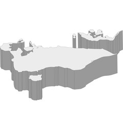 3D map dimension - continent Asia country Bahrain © badrpost