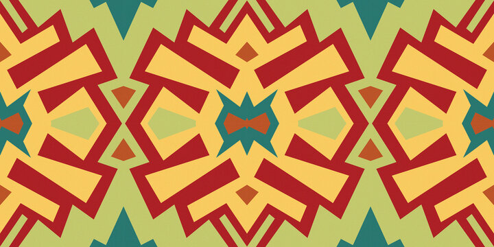 Modern Groovy Sharp Ethnic Symmetrical Design