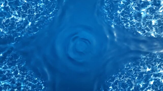 Vibrant blue water splashes framing a clean background.