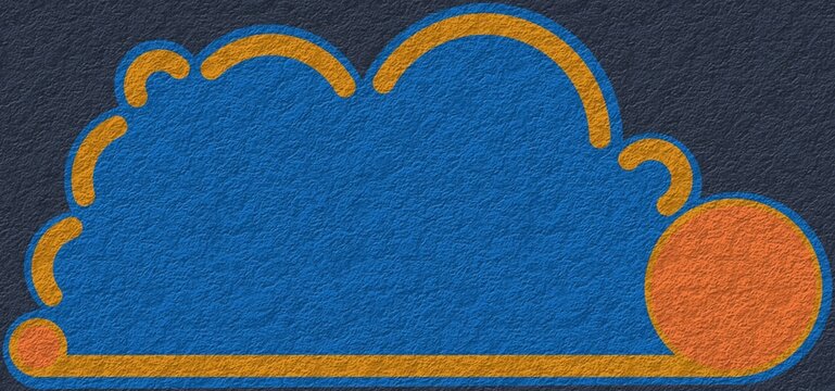 Illustration of abstract cloud geometric elements