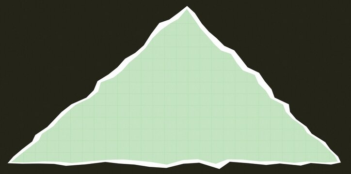 Abstract green mountain silhouette design