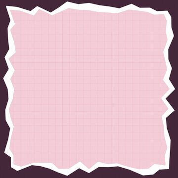 Pink torn paper silhouette on plain background