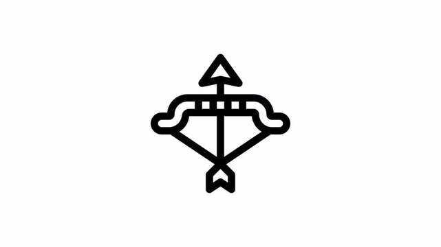 Bow and Arrow minimalist stroke animation