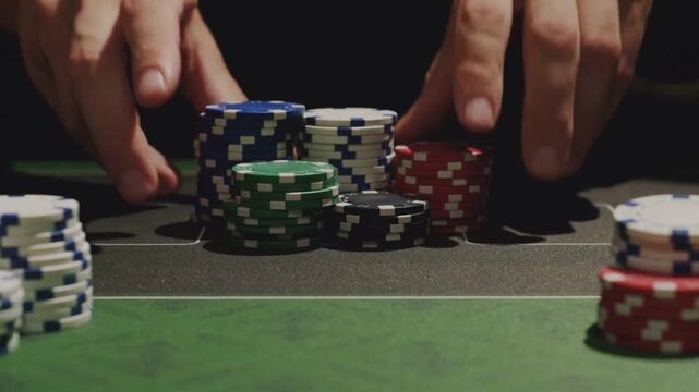 Poker Table Background with Chips, Cards, and Casino Mood