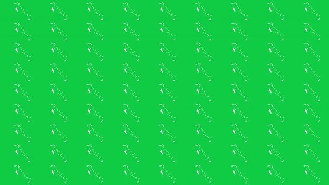 Bahamas map pattern scrolling perfect 15 second loop with green background