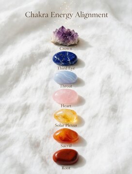 Chakra Stone Alignment Crystal Healing Educational Chart