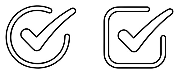 check mark checkbox icon button set © graphenitix