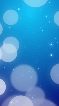 Animation of snowflakes and dots on blue background