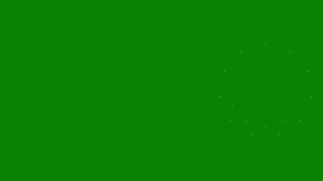 Sparkling firecracker blast glowing ray firework galaxy pop boom effect cartoon line art animation loop three circle stroke magnifying click blink, expression celebration spark. green screen 4k