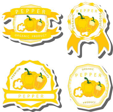 Set tasty natural eco product vegetable pepper