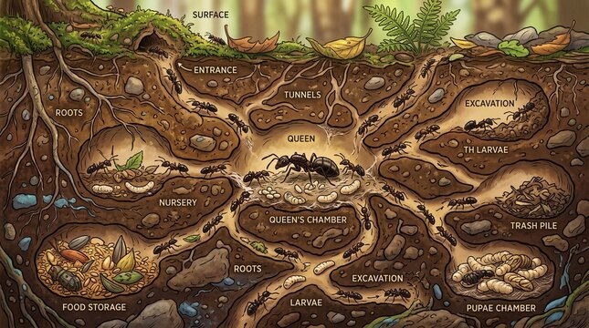 Ant colony diagram