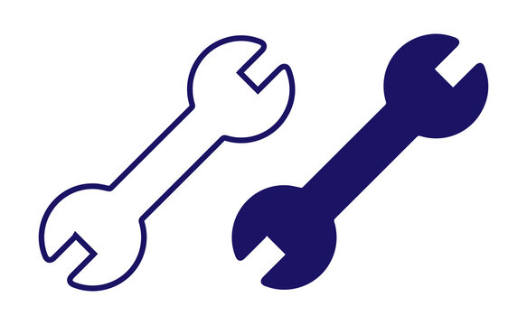 wrench tool icon set for repair maintenance mechanical service workshop engineering equipment and technical support PNG graphic