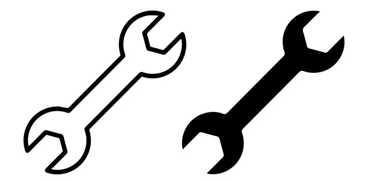 wrench tool icon set for repair maintenance mechanical service workshop engineering equipment and technical support PNG graphic