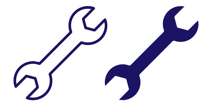 wrench tool icon set for repair maintenance mechanical service workshop engineering equipment and technical support PNG graphic