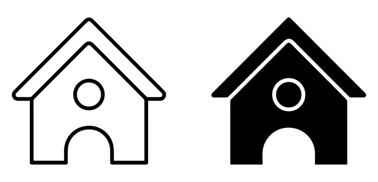 home house icon set with outline and solid residential symbols for real estate property housing architecture shelter and modern living PNG graphic