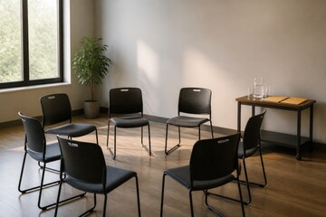 Fototapeta premium Community Violence Intervention Empty Meeting Room Prepared Hospital