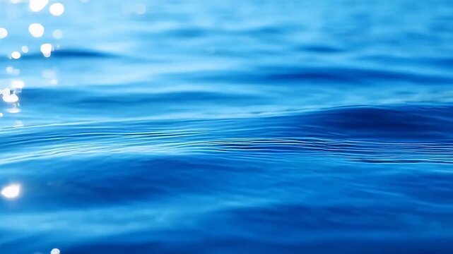 Blue water surface with ripples