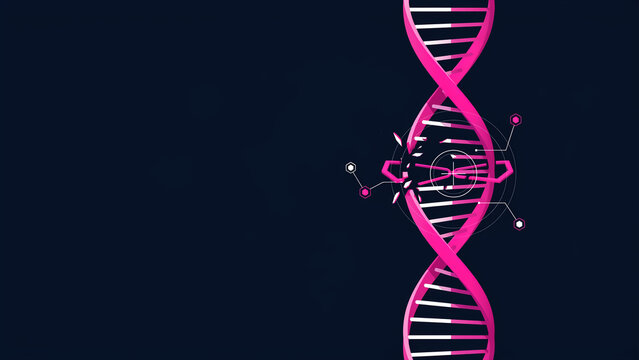 Precision DNA Editing Abstract Vector with CRISPR Technology