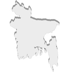 3D map dimension - continent Asia country Bangladesh © badrpost