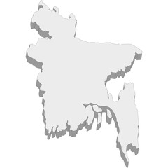 3D map dimension - continent Asia country Bangladesh © badrpost