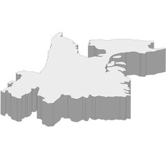 3D map dimension - continent Asia country Bangladesh © badrpost