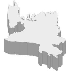 3D map dimension - continent Asia country Bangladesh © badrpost