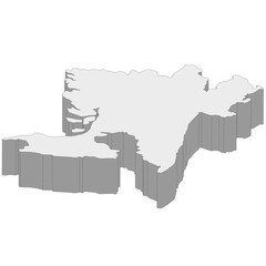 3D map dimension - continent Asia country Bangladesh © badrpost