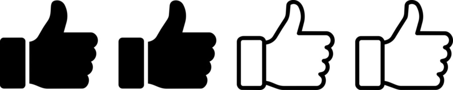 Four thumbs up icons.
