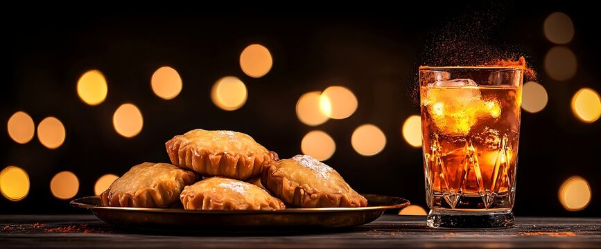 Festive pastries and a drink