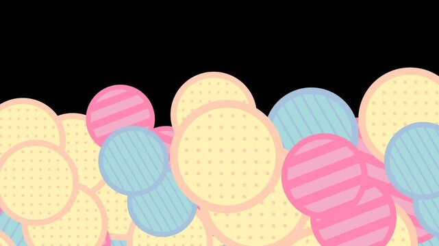 3種セット パステルカラーのボールが降る画面切り替えトランジション