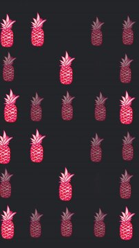 Animation of yellow drop pattern moving over blurred food