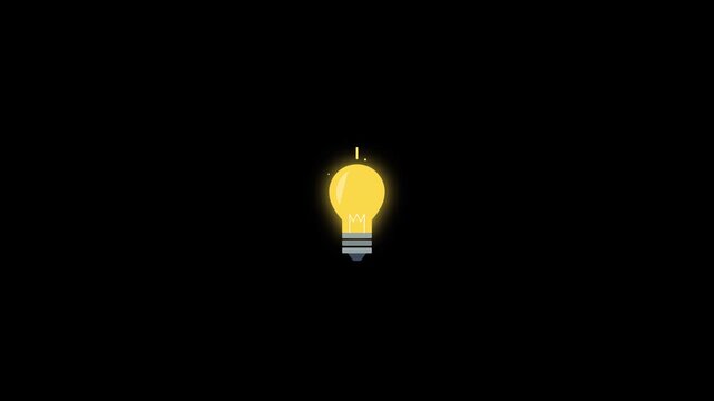 Light bulb with glowing filament