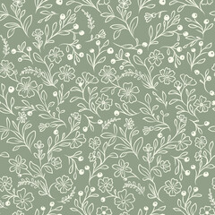 Fototapeta premium seamless pattern with leaves Floral Wall Decor